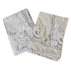 Ralph Lauren 2pc Mariella Paisley Standard Pillow Shams Grey